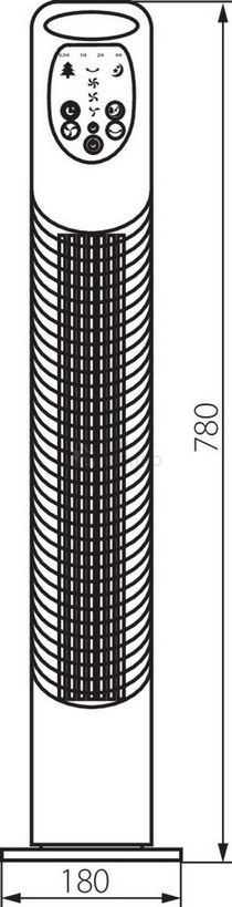 Obrázek produktu Sloupový ventilátor Kanlux VENICO 78TO-B černá 25881 1