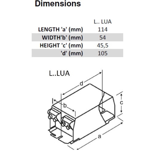 Elektromagnetická tlumivka Helvar L36LUA 36W/230V