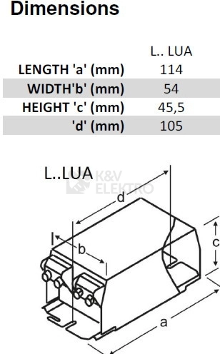 Obrázek produktu Elektromagnetická tlumivka Helvar L36LUA 36W/230V 1
