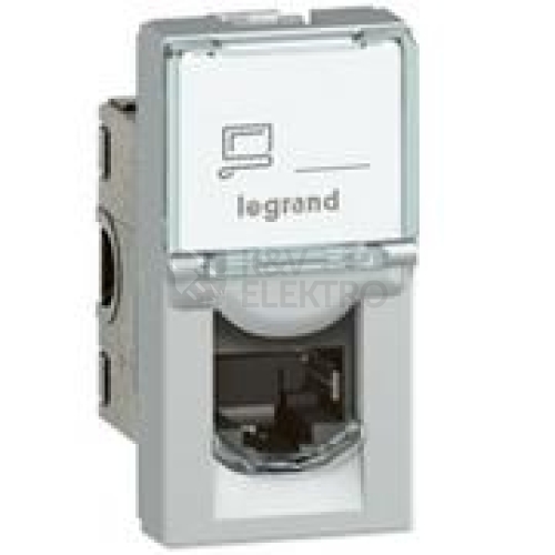  Legrand Mosaic zásuvka RJ45 1modul kategorie 6a UTP hliník 79471