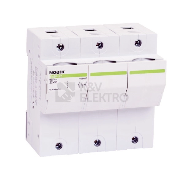 Obrázek produktu Odpojovač válcových pojistek NOARK Ex9F-22 3P 100A 3P 100A 104487 0