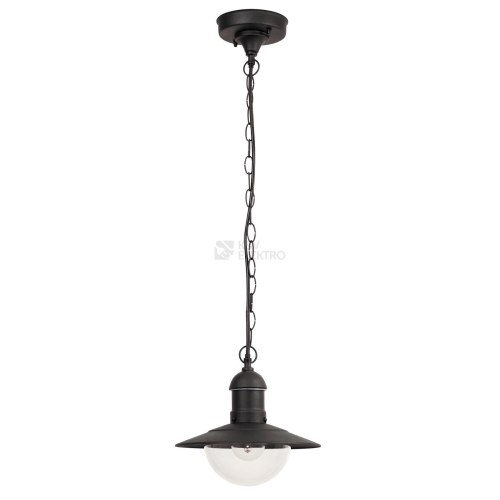 Venkovní závěsné svítidlo RABALUX Oslo E27 1x60W IP44 černá kov/plast 8717