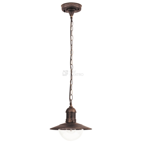 Venkovní závěsné svítidlo RABALUX Oslo E27 1x60W IP44 antická zlatá kov/plast 8737