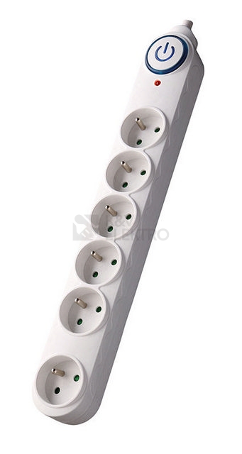 Obrázek produktu Přepěťová ochrana 150J 6 zásuvek 1,5m bílá Solight PO62 1