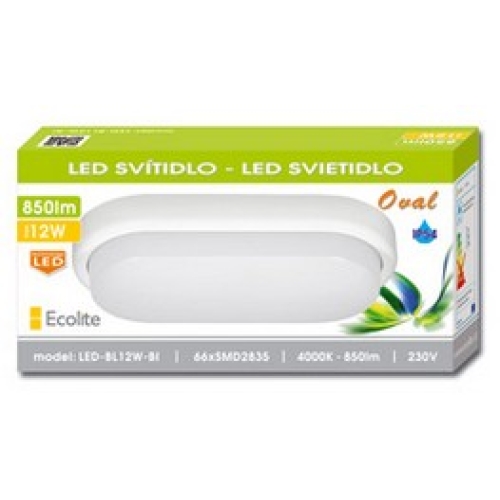 LED svítidlo Ecolite OVAL 18W/1300lm 4000K IP54 šedý LED-BL18W-SED