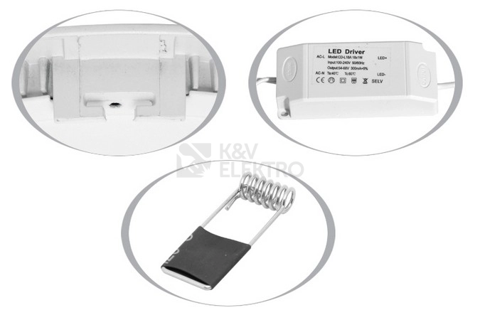 Obrázek produktu LED podhledové svítidlo Ecolite RAFA LED-WSQ-6W/27/CHR 6W 2700K teplá bílá 1