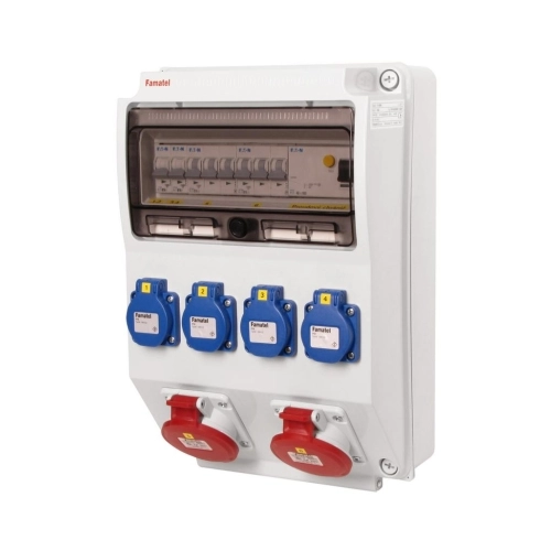 Zásuvková skříň Famatel ZSF V344 IP54 jištěná s chráničem