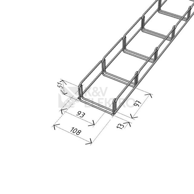 Obrázek produktu Kabelový žlab Arkys Merkur 2 100x50mm nerez A2 2m ARK-231124 1