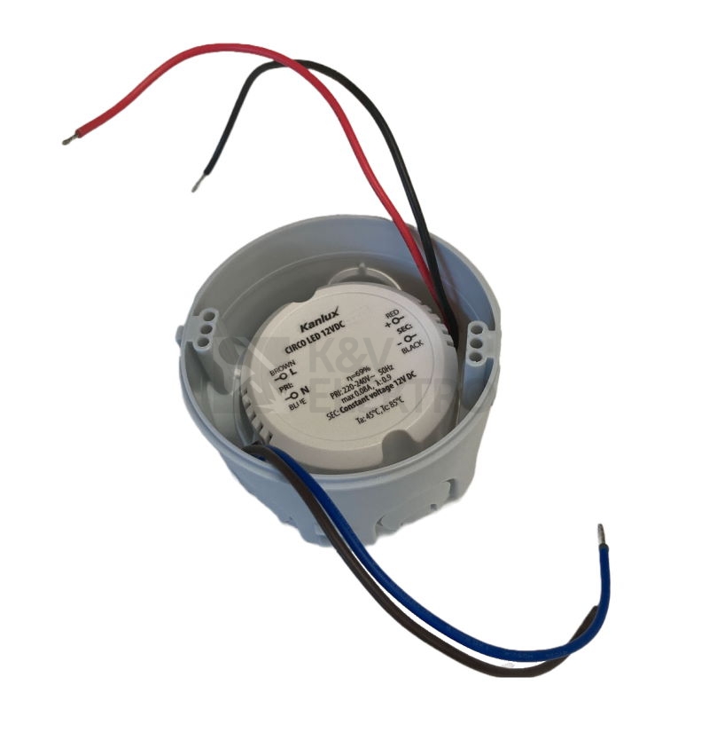 Obrázek produktu Elektronický transformátor Kanlux CIRCO LED 12VDC 0-15W 24241 2