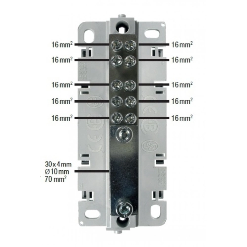 Ekvipotenciální svorkovnice Elektro Bečov EPS 4 A s krytem I228407 (obrázek 5)