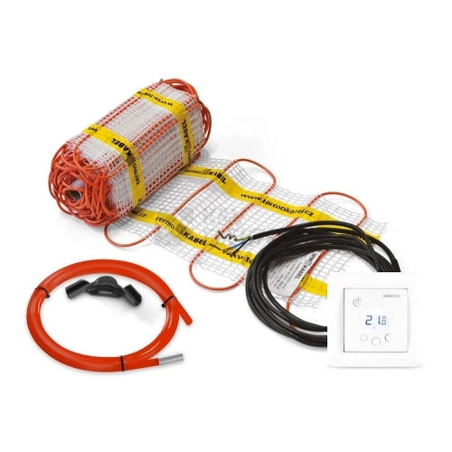 Topná rohož s termostatem K&V thermo sada Classic KIT 2,4 (384W) jeden studený konec