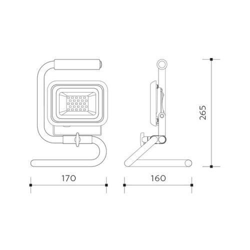 Montážní LED reflektor Panlux VANA HANDY 20W IP65 LEDMED LM54300007