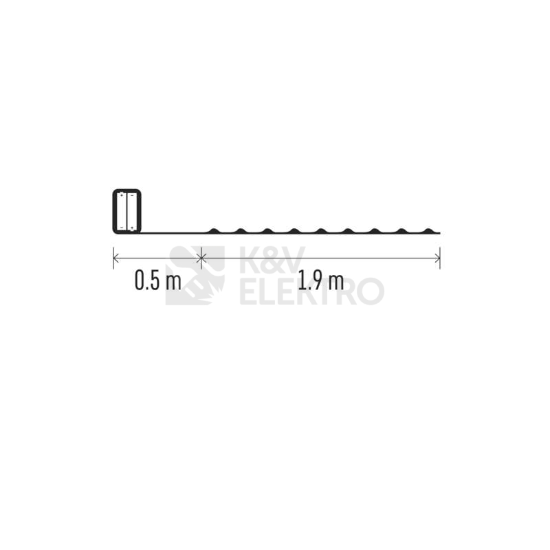 Obrázek produktu Vánoční osvětlení EMOS D3AW07 ZY1952 20LED nano řetěz měděný 1,9m 2xAA teplá bílá s časovačem 2