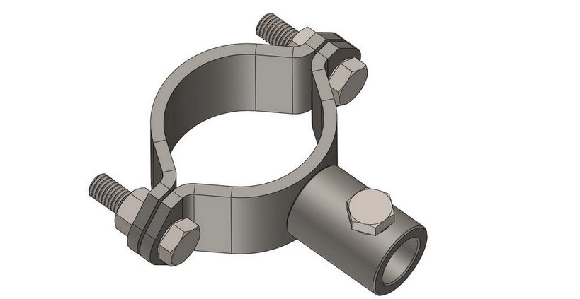 Držák izolovaného hromosvodu trubka 1 1/2" D T TECHNIC DIH-T 05 FeZn 450090