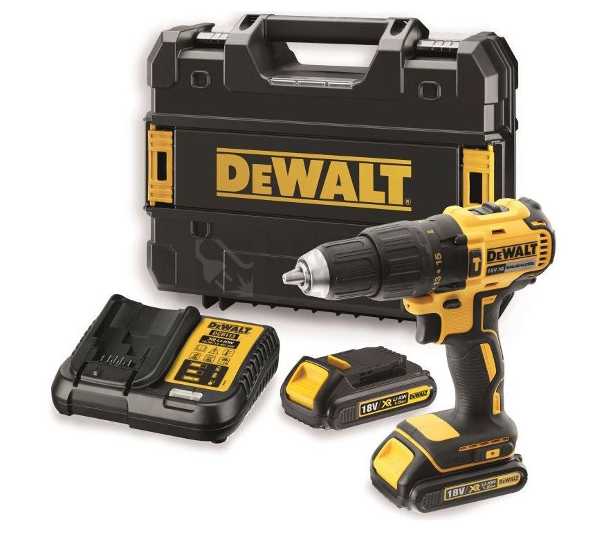 Obrázek produktu  Aku vrtačka DeWALT DCD778S2T 18V bezuhlíková s příklepem 2x aku Li-ion 1,5Ah
 0