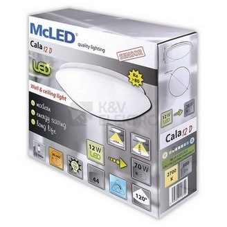 Obrázek produktu LED svítidlo McLED Cala 12D 12W IP44 2700K teplá bílá, s pohybovým čidlem ML-411.221.32.0 2
