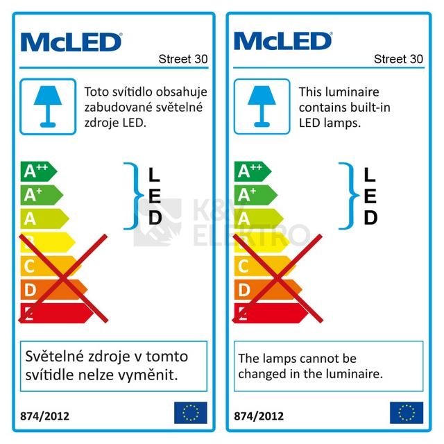 Obrázek produktu  LED svítidlo veřejného osvětlení McLED Street 30W  4000K neutrální bílá ML-521.001.09.0 7