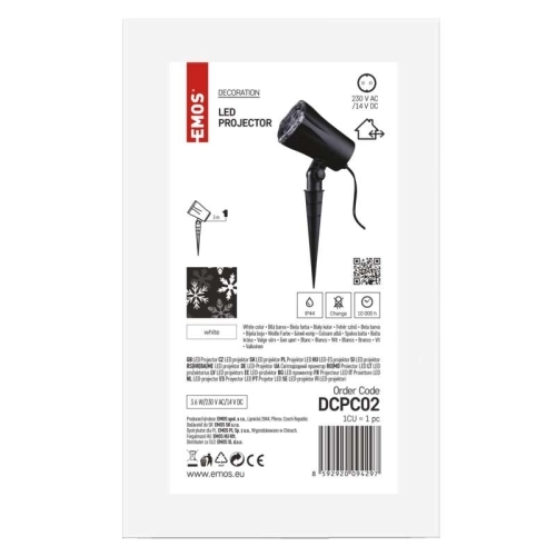 Vánoční osvětlení EMOS DCPC02 ZY1936 LED dekorativní projektor bílé vločky (obrázek 7)