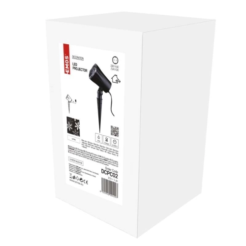 Vánoční osvětlení EMOS DCPC02 ZY1936 LED dekorativní projektor bílé vločky (obrázek 4)