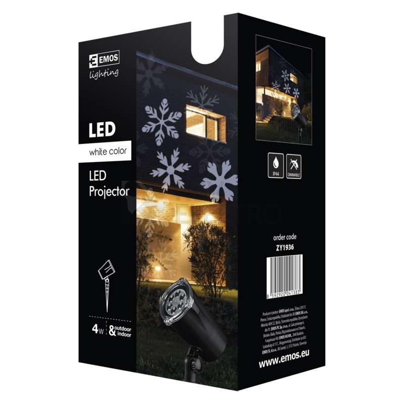 Obrázek produktu Vánoční osvětlení EMOS DCPC02 ZY1936 LED dekorativní projektor bílé vločky 6