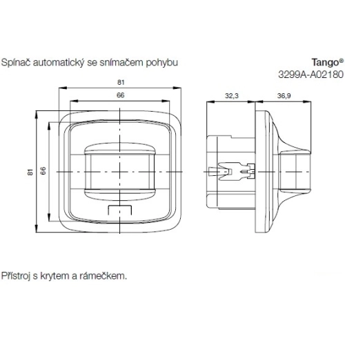 ABB Tango pohybové čidlo černá 3299A-A02180 N