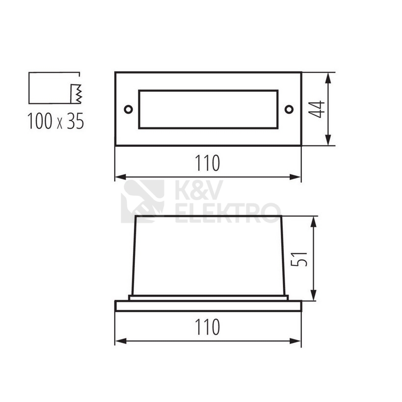 Obrázek produktu Vestavné LED svítidlo Kanlux TAXI SMD P C/M-NW 4000K neutrální bílá 26463 1