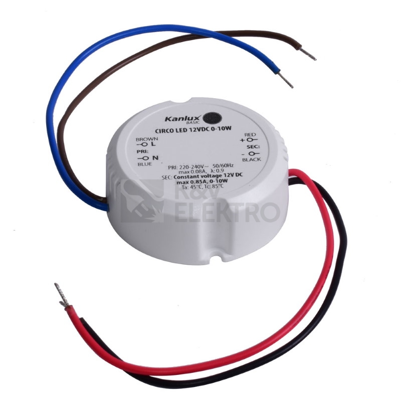 Obrázek produktu Elektronický transformátor Kanlux CIRCO LED 12VDC 0-10W 24240 0