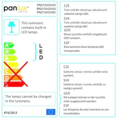 Obrázek produktu Svítidlo SATURN LED 15W IP54 bílá Panlux PN31300043 1