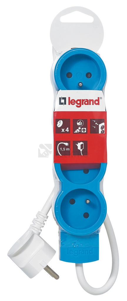 Obrázek produktu Prodlužovací kabel Legrand 1,5m/4zásuvky modrá 50204 2