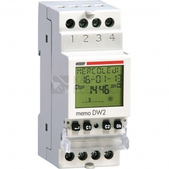 Obrázek produktu  Spínací hodiny digitální Vemer Memo DW2 2xCO s NFC VE341400 0