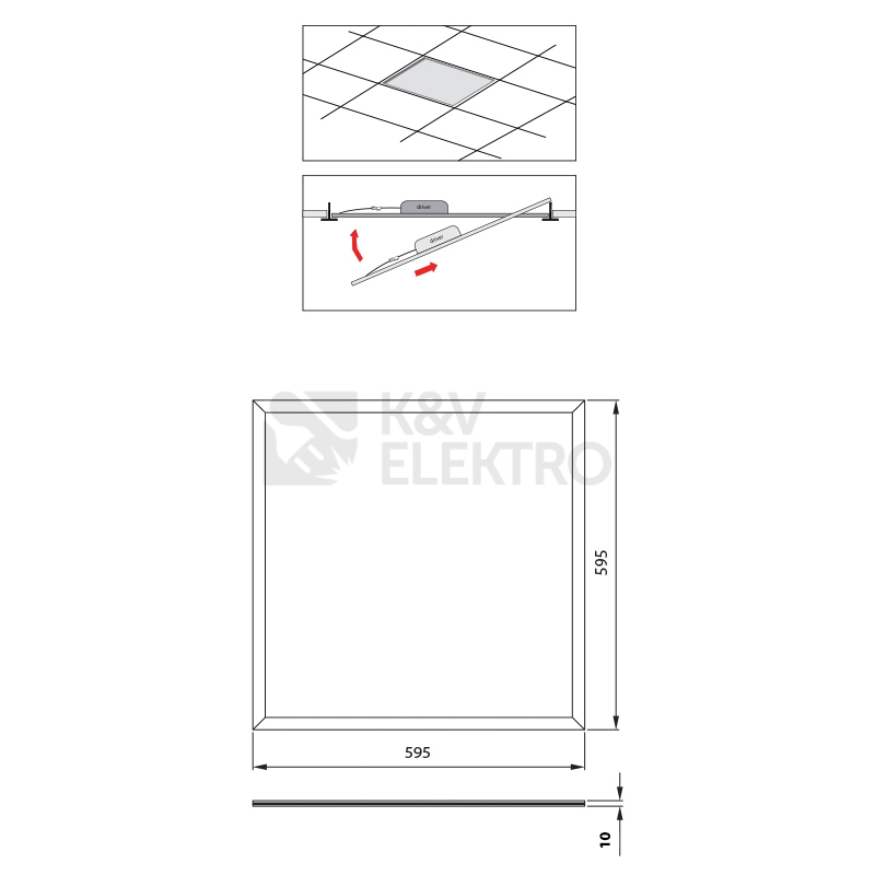 Obrázek produktu LED panel McLED Office 6060 E 40W 4000K neutrální bílá, stříbrné ML-413.321.32.0 1