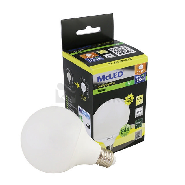 Obrázek produktu LED žárovka E27 McLED 12W (75W) teplá bílá (2700K) ML-322.005.27.0 2