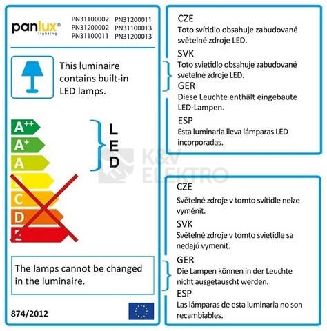 Obrázek produktu LED svítidlo Panlux Gentleman PN31300040 neutrální bílá 4000K 2