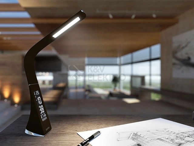 Obrázek produktu Stolní lampička LED Panlux LORD černá kůže PN15100003 6