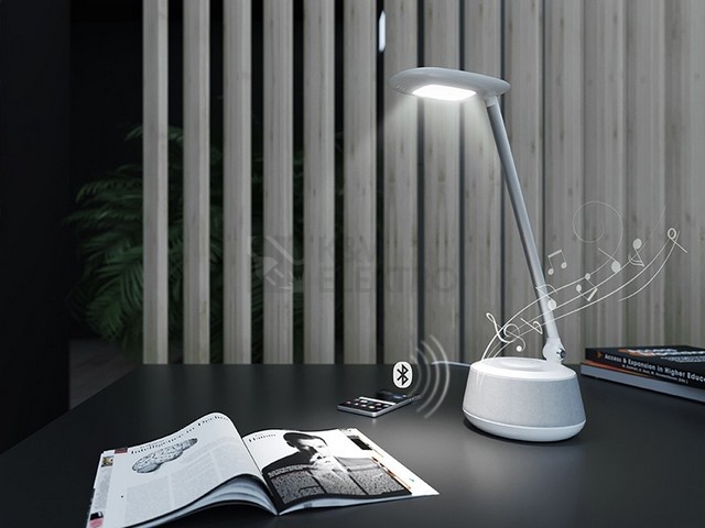 Obrázek produktu Lampička Panlux MOANA MUSIC LED s bluetooth reproduktorem bílá neutrální PN15300014 1