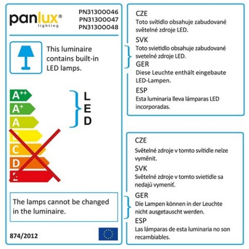 Svítidlo Panlux ELIPTIC LED černá 15W IP54 4000K PN31300047