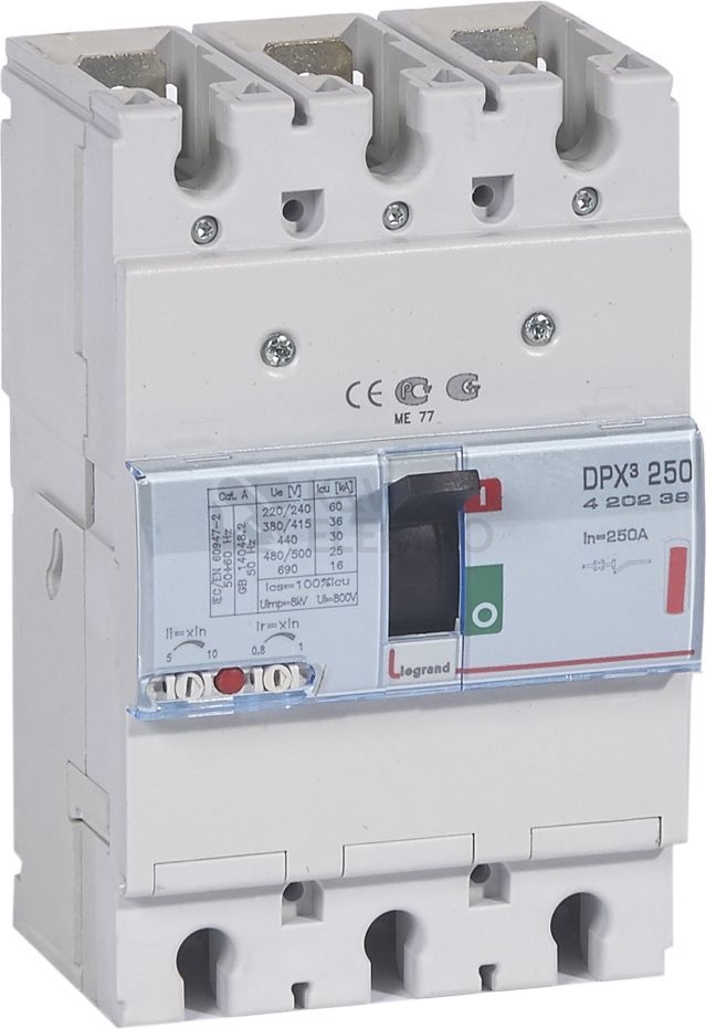 Obrázek produktu Jistič Legrand DPX3 3P 250A 36kA 420239 0