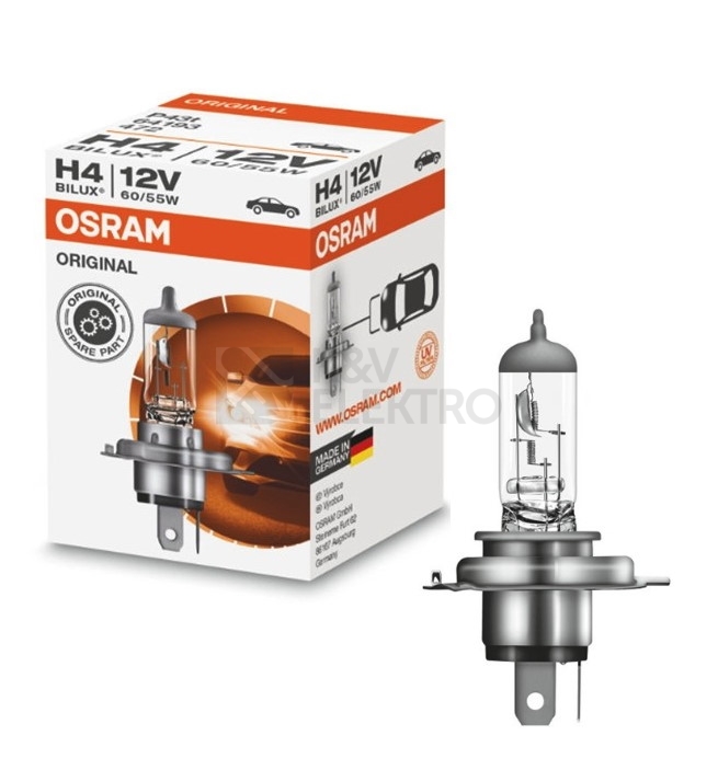 Obrázek produktu Autožárovka OSRAM H4 64193 60/55W P43t 12V s homologací 0