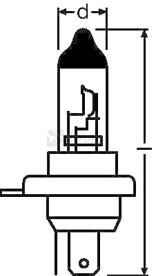 Obrázek produktu Autožárovka OSRAM H4 64193 60/55W P43t 12V s homologací 2
