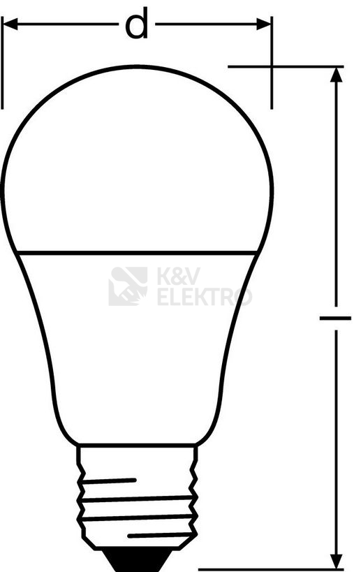 Obrázek produktu  LED žárovka E27 Osram PARATHOM CL A FR 11W (75W) teplá bílá (2700K) stmívatelná 1