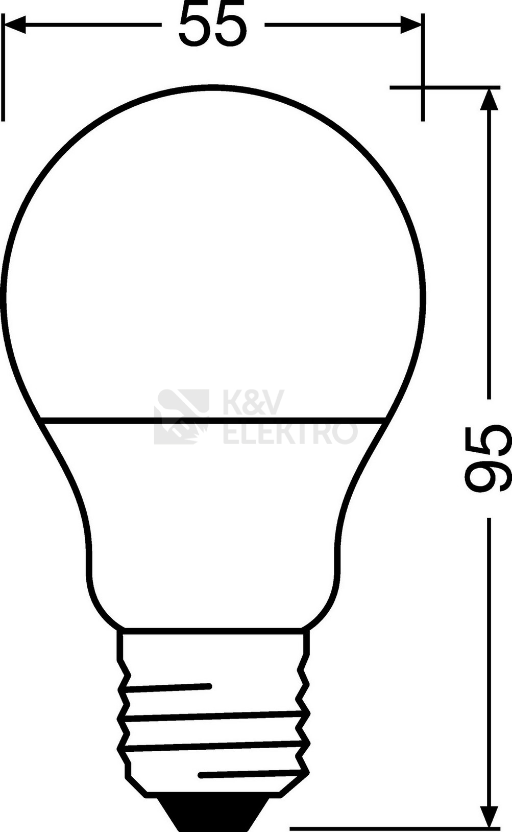 Obrázek produktu LED žárovka E27 OSRAM CLA FR 5,5W (40W) studená bílá (6500K) 2