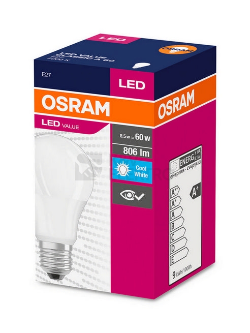 Obrázek produktu LED žárovka E27 OSRAM CLA FR 8,5W (60W) neutrální bílá (4000K) 1