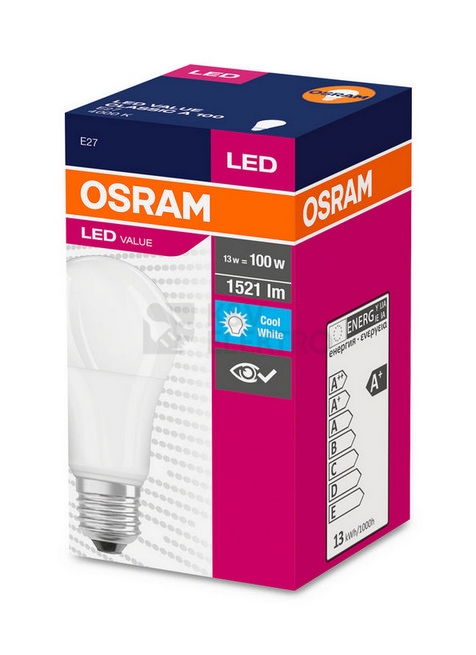 Obrázek produktu LED žárovka E27 OSRAM VALUE CL A FR 13W (100W) neutrální bílá (4000K) 1