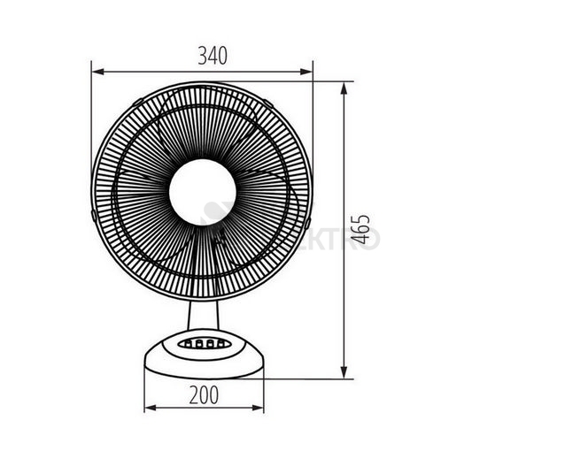 Obrázek produktu Stolní ventilátor Kanlux VENETO-30B černá 14805 1