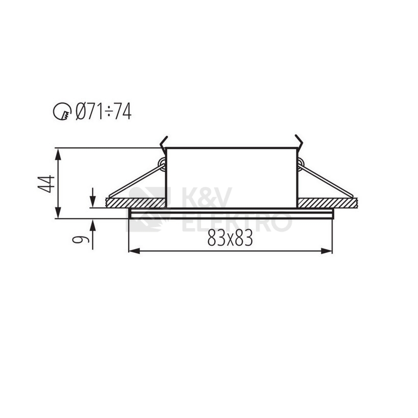 Obrázek produktu Podhledové svítidlo Kanlux QULES AC L-W GU10 26300 5