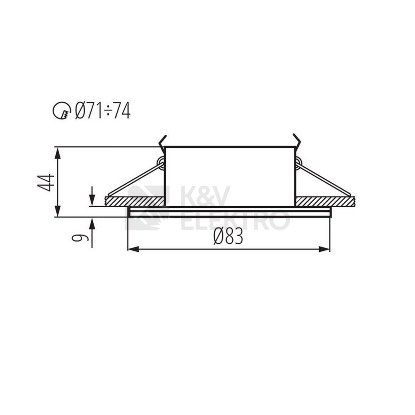 Obrázek produktu Podhledové svítidlo Kanlux QULES AC O-C/M GU10 26304 5