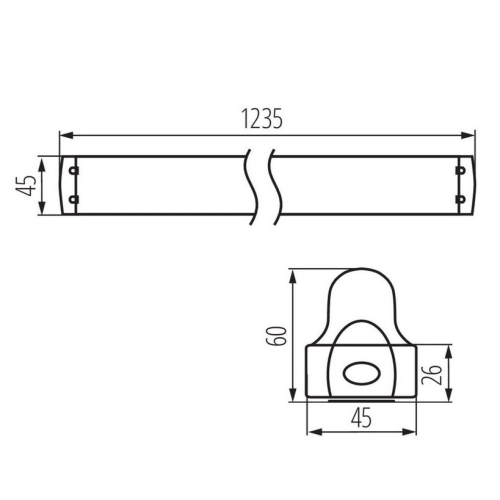 Zářivka pro LED trubice T8 Kanlux ALDO 4LED 1X120 max 36W 26361 (obrázek 5)