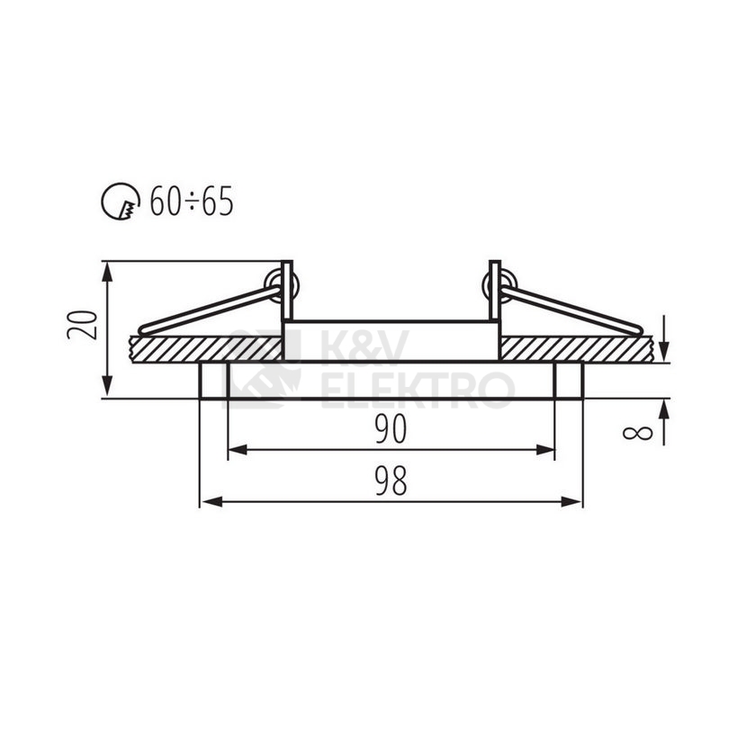 Obrázek produktu Podhledové svítidlo bez patice Kanux MORTA OCT-B 26715 2