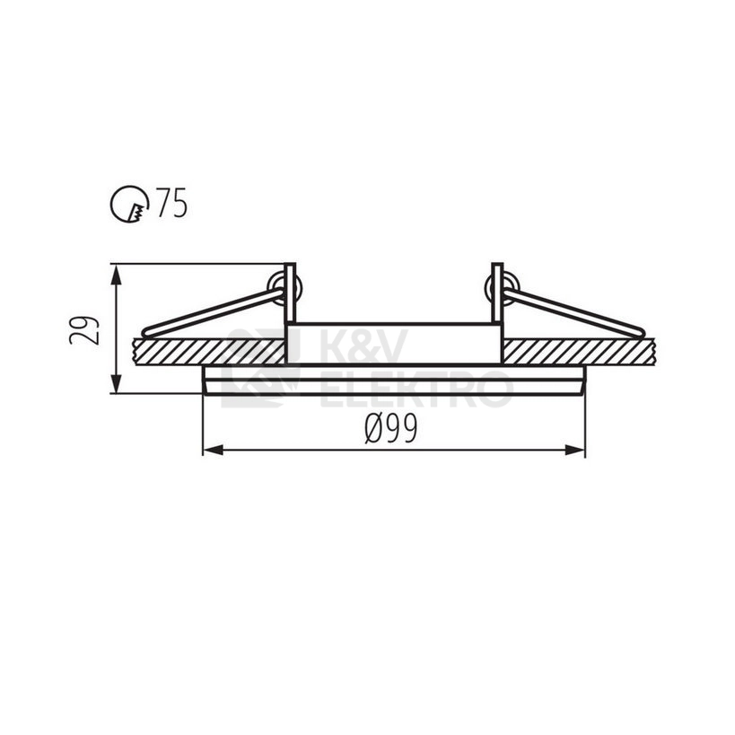 Obrázek produktu Podhledové svítidlo bez patice Kanux COLIE DTO-W 26740 2