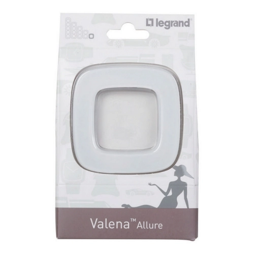 Legrand Valena ALLURE rámeček bílé sklo 755541 (obrázek 4)